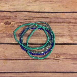 Set of Beaded Fashion Bracelets